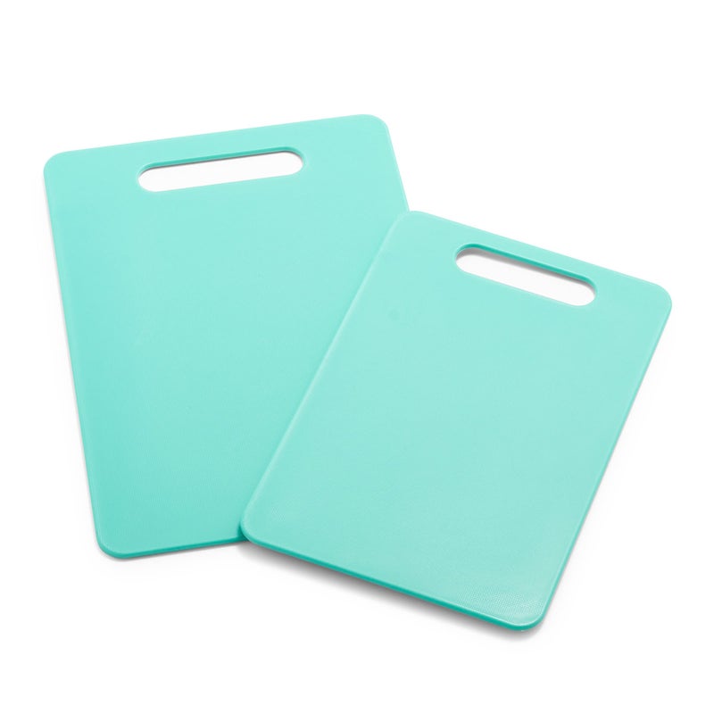 GreenLife Cutting Board Set 8x12"" & 10x14""  Extra Durable  Meal Prep  Non-Slip  Grip Handles  Crack Resistant  Dishwasher Safe  Reversible  Versatile Kitchen Essentials  Turquoise - Image 1